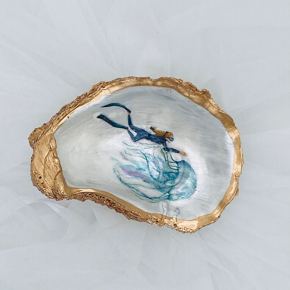 Thumbnail: Custom Oyster Ring Dish, Ornament, Place Card