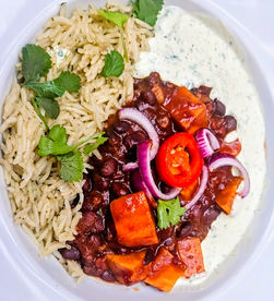 Warm Up Your Spring Evenings with Chipotle Black Bean and Sweet Potato Chilli with Creamy Avocado, Coriander & Lime Yoghurt