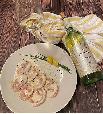 Beet Ravoli in a lemon chive cream sauce recipe