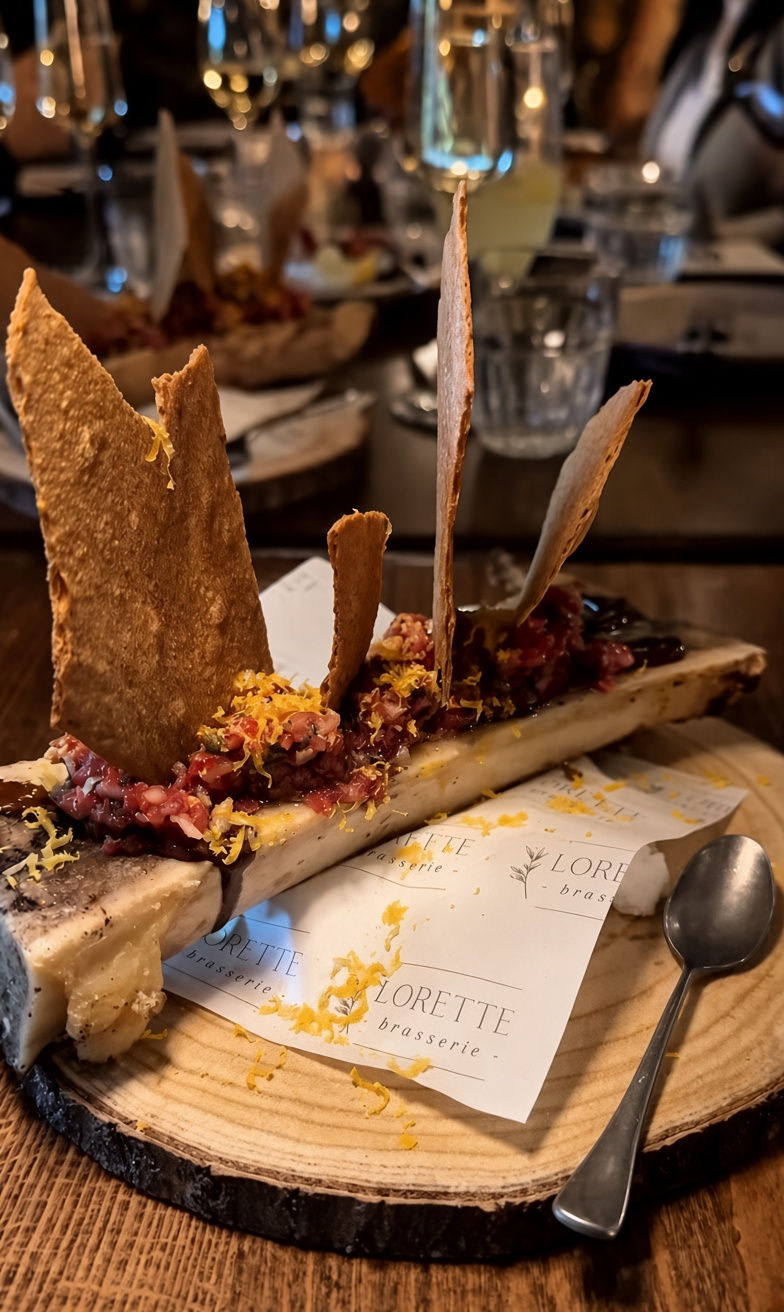 Bone marrow, done right at Lorette Brasserie.