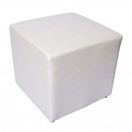 puff cubo branco