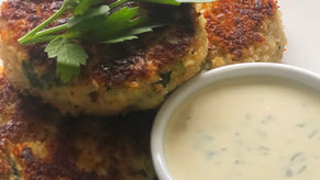 Classic Crab Cakes with a Lemon-Mustard Sauce