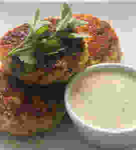 Classic Crab Cakes with a Lemon-Mustard Sauce