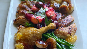 Roast Duck with a Bing Cherry Salad