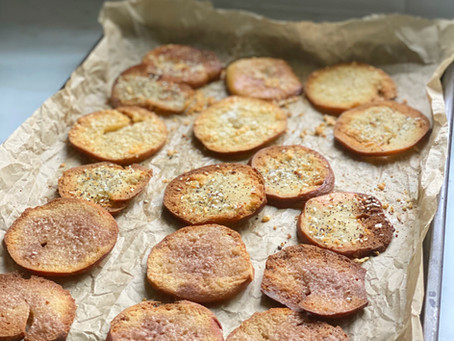 Bagel Chips Three Ways: Everything, Parmesan, & Cinnamon-Sugar