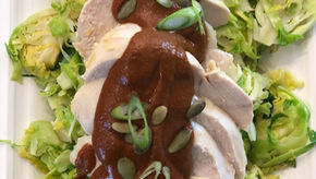 Quick Mole with Poached Chicken