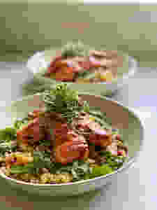 Seared Sockeye Salmon on Wheat Berry Salad