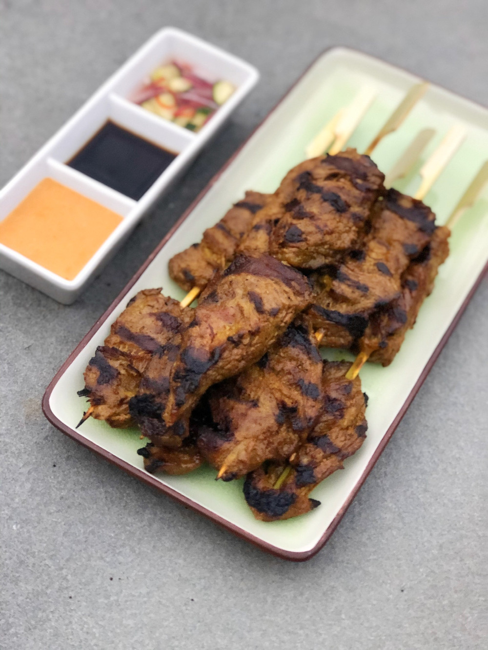Beef Satay Skewers with Peanut Sauce