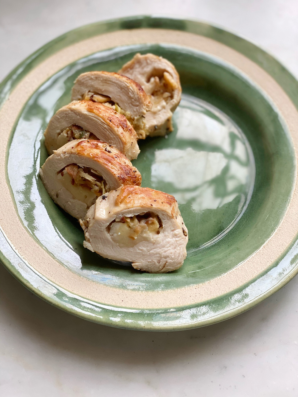 Apple-Almond-Brie Stuffed Chicken Breasts
