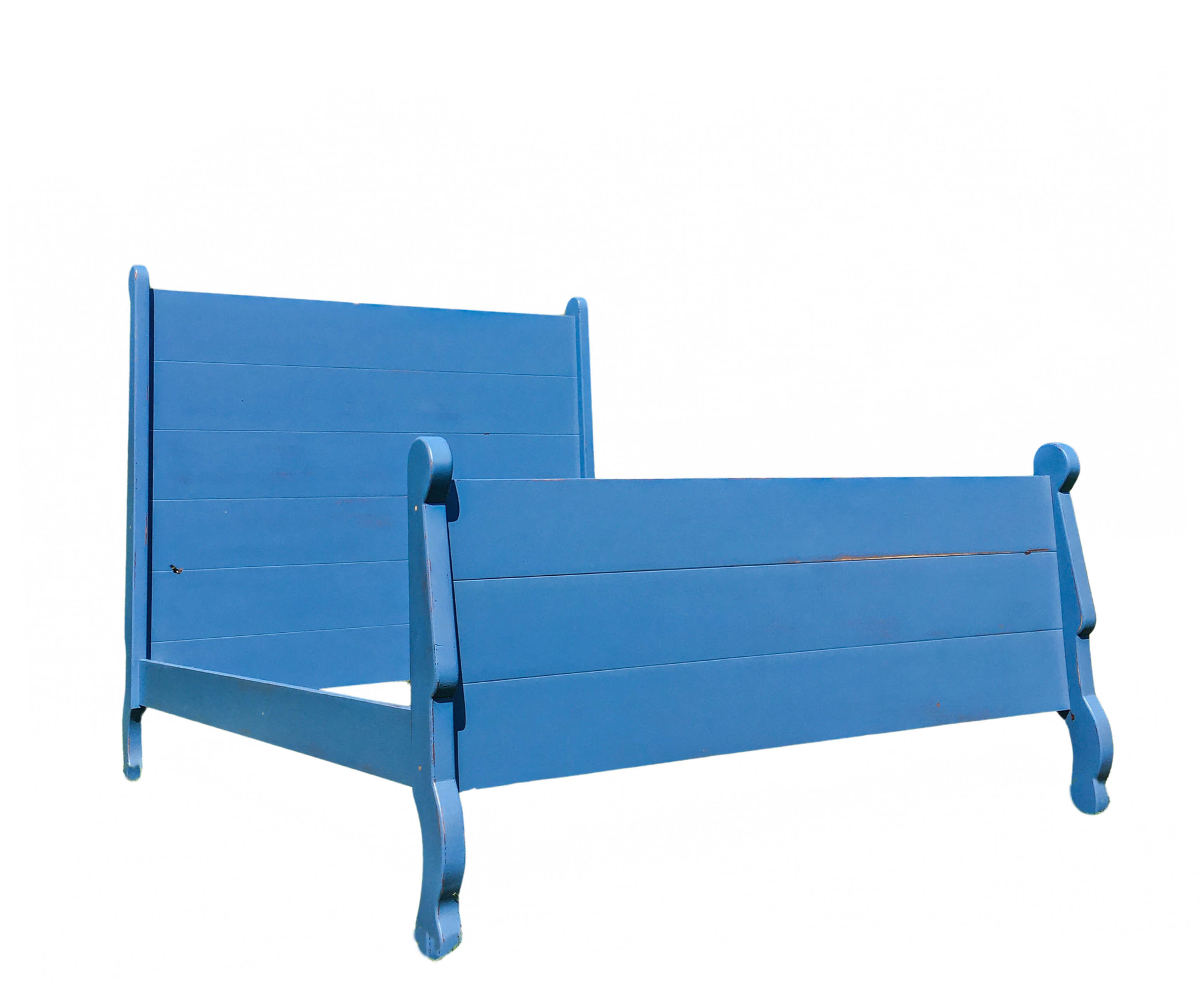 Blue Farmhouse Queen Bed