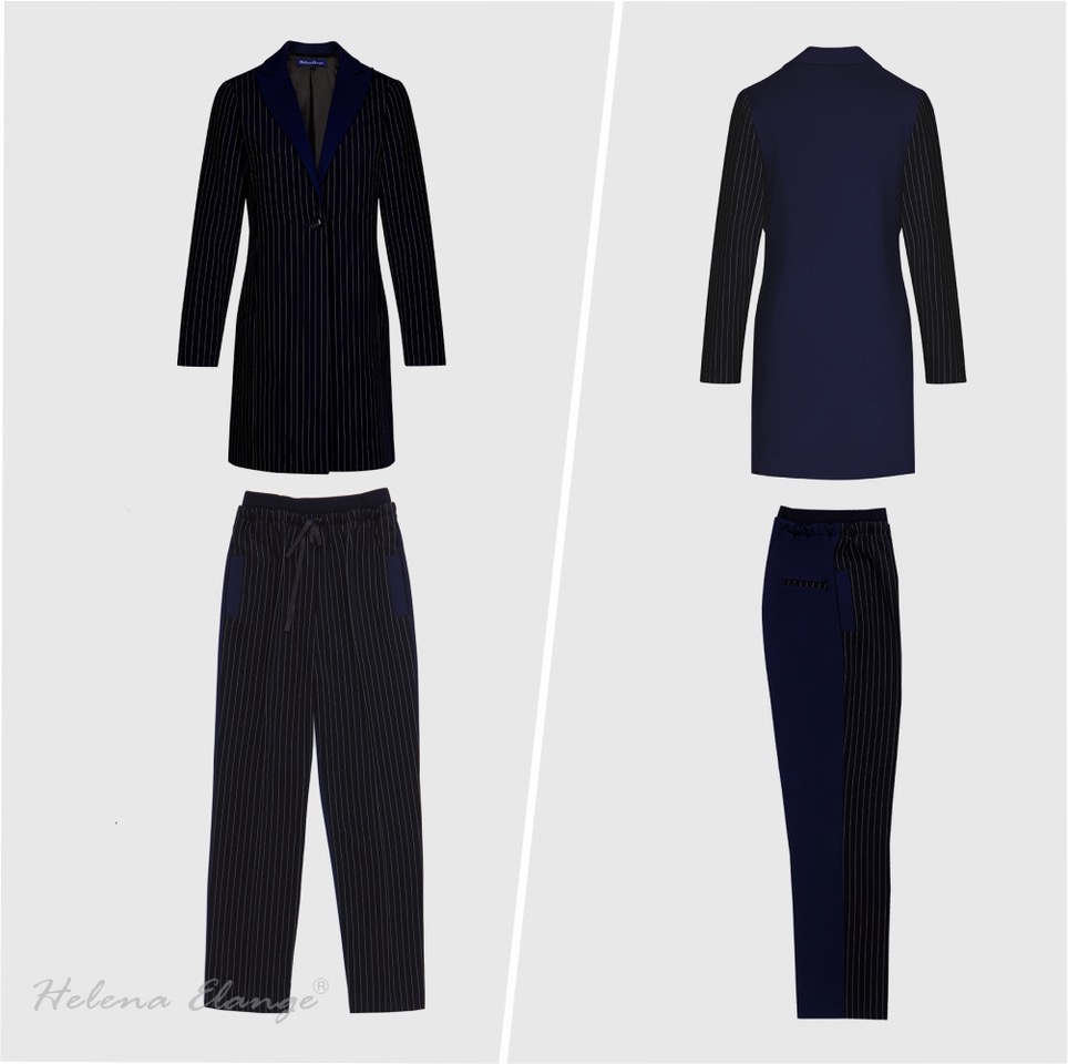 Woman comfy Trouser suit/ Business travel suit for woman / Helena Elange