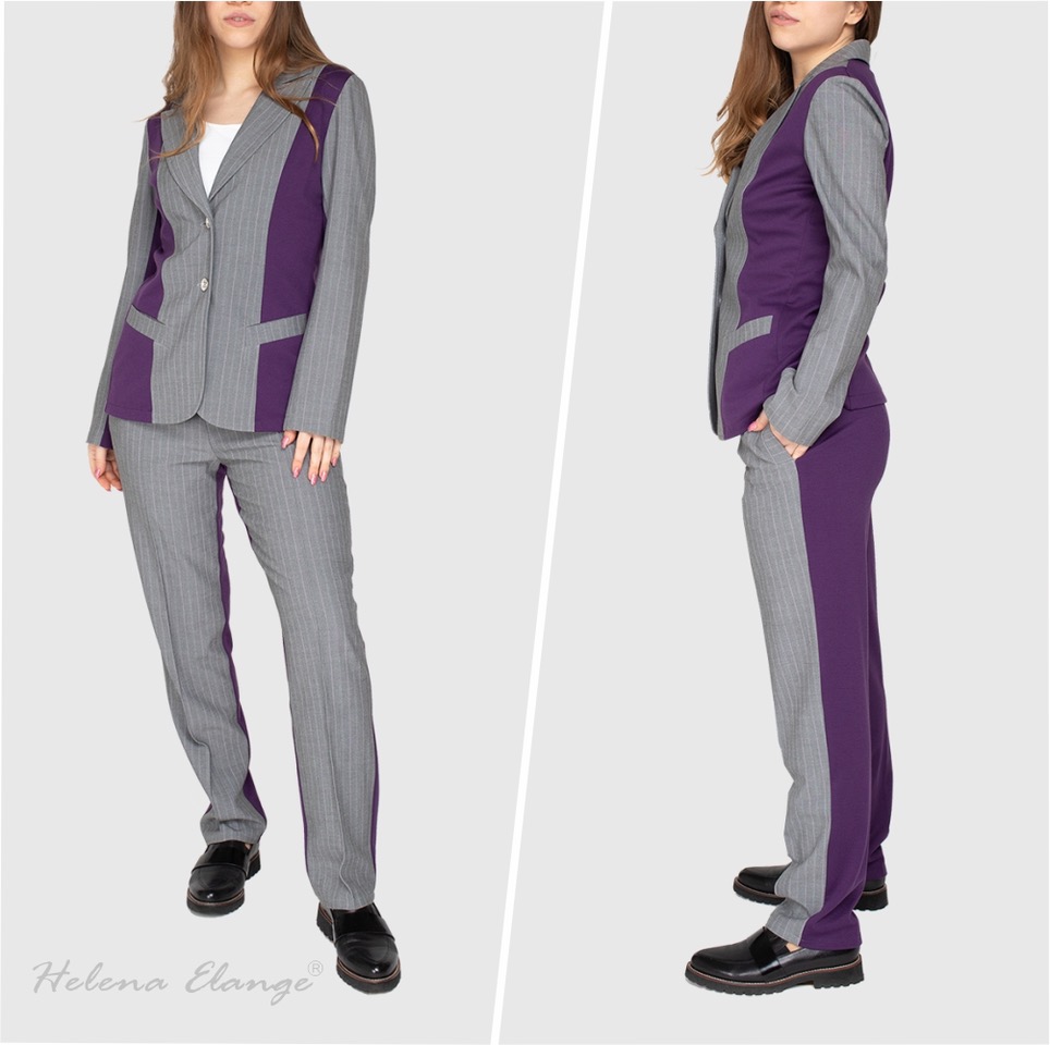 Woman comfy Trouser suit/ Business travel suit for woman / Helena Elange