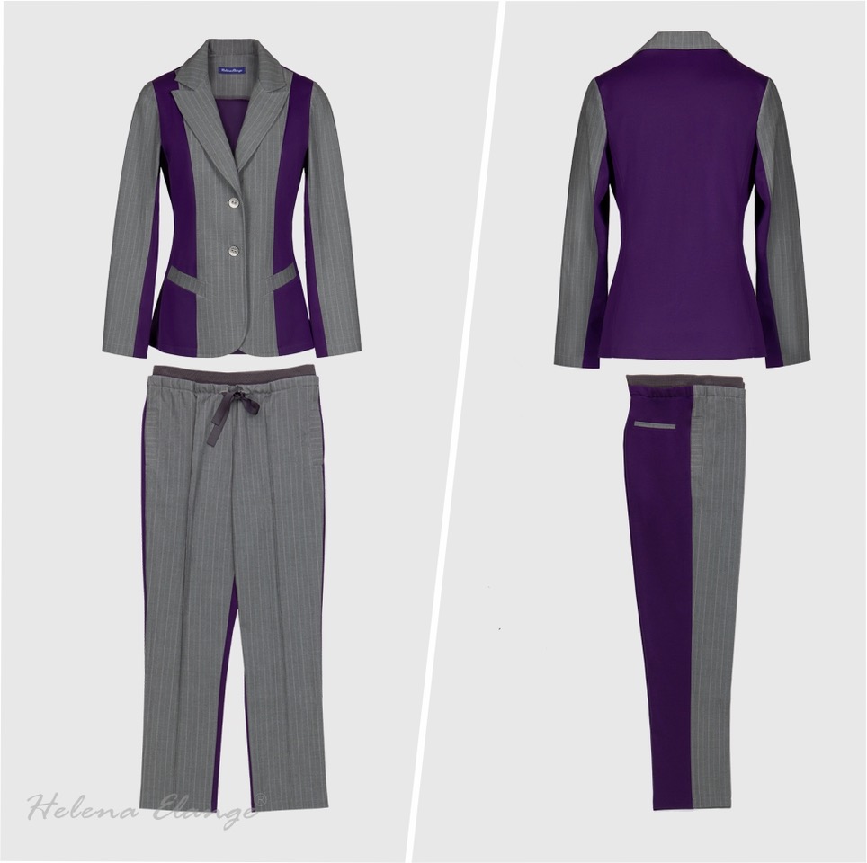 Woman comfy Trouser suit/ Business travel suit for woman / Helena Elange