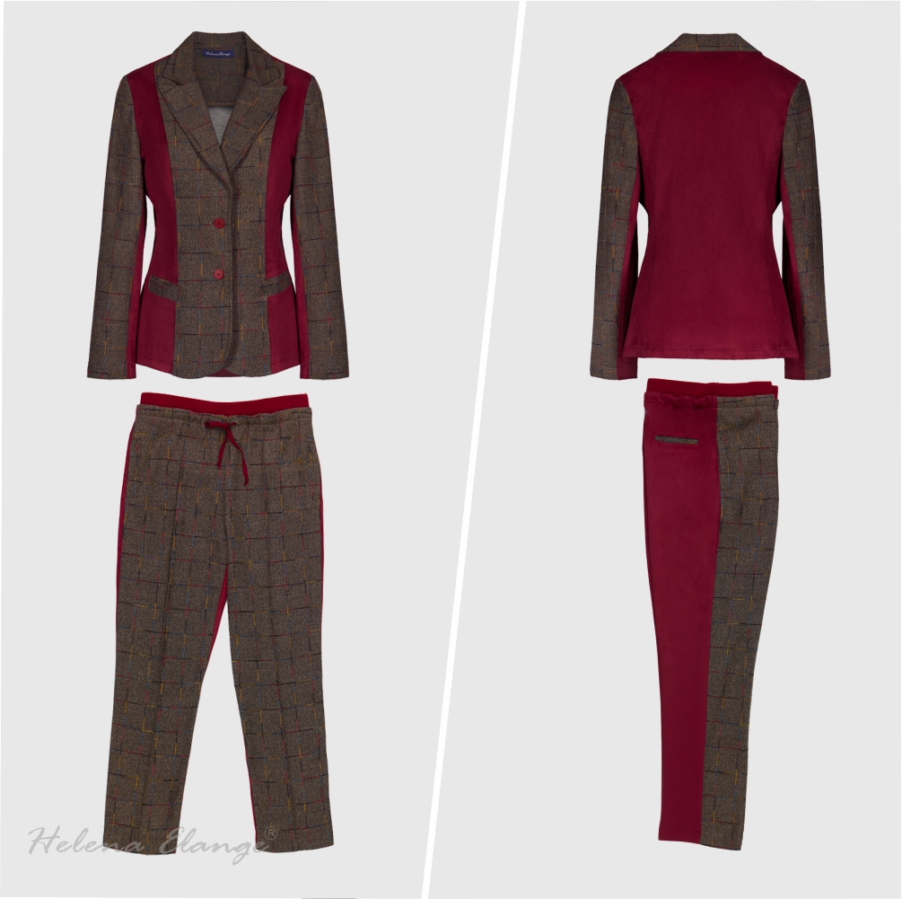 Woman comfy Trouser suit/ Business travel suit for woman / Helena Elange
