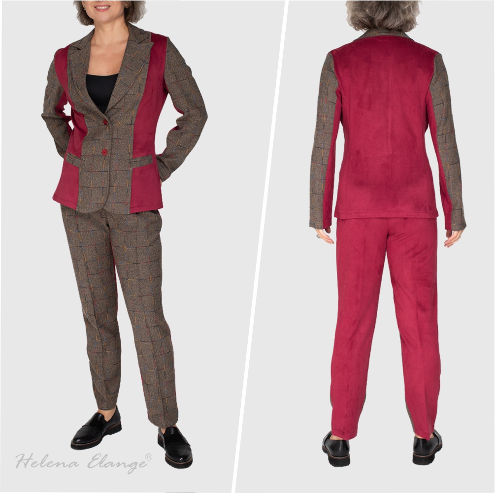 Woman comfy Trouser suit/ Business travel suit for woman / Helena Elange