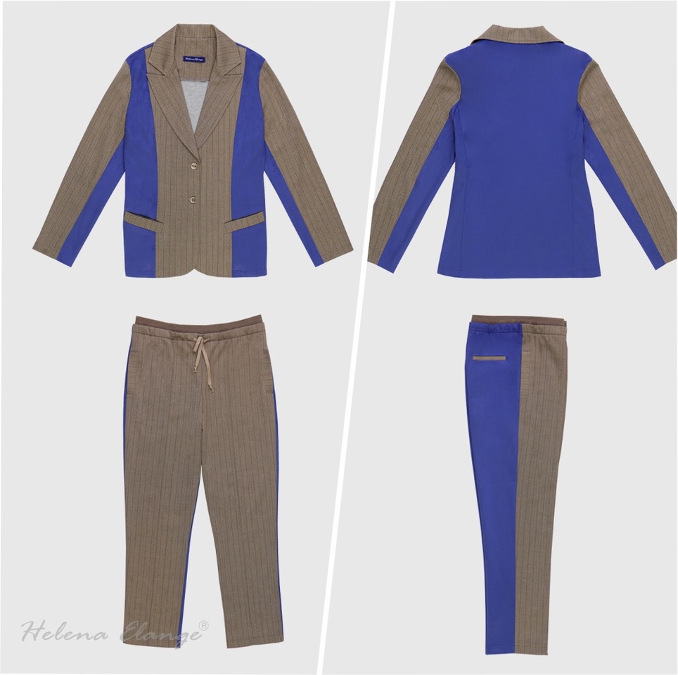 Woman comfy Trouser suit/ Business travel suit for woman / Helena Elange