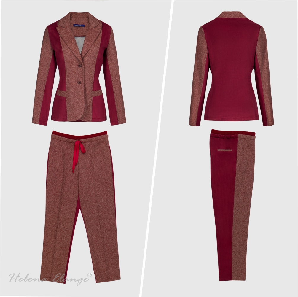Woman comfy Trouser suit/ Business travel suit for woman / Helena Elange