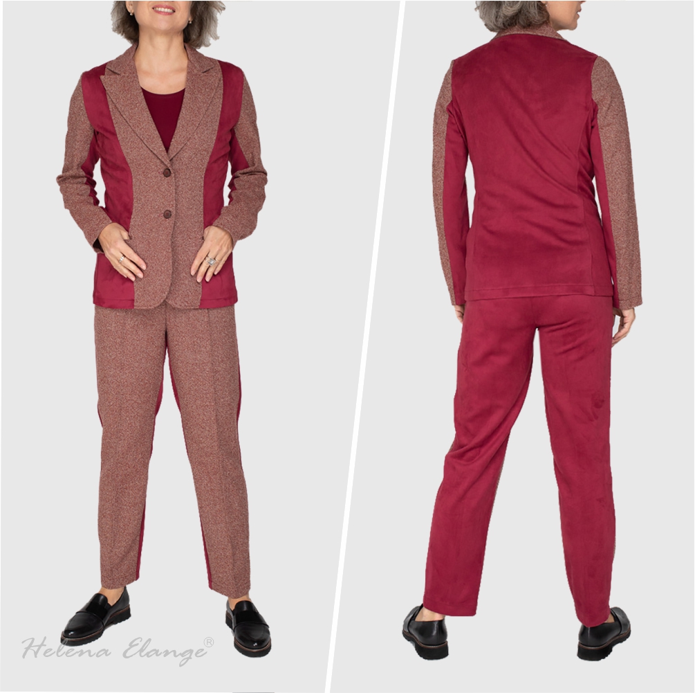 Woman comfy Trouser suit/ Business travel suit for woman / Helena Elange