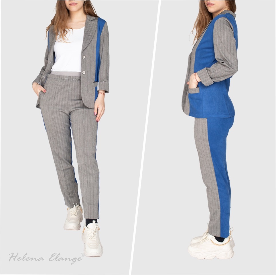 Woman comfy Trouser suit/ Business travel suit for woman / Helena Elange