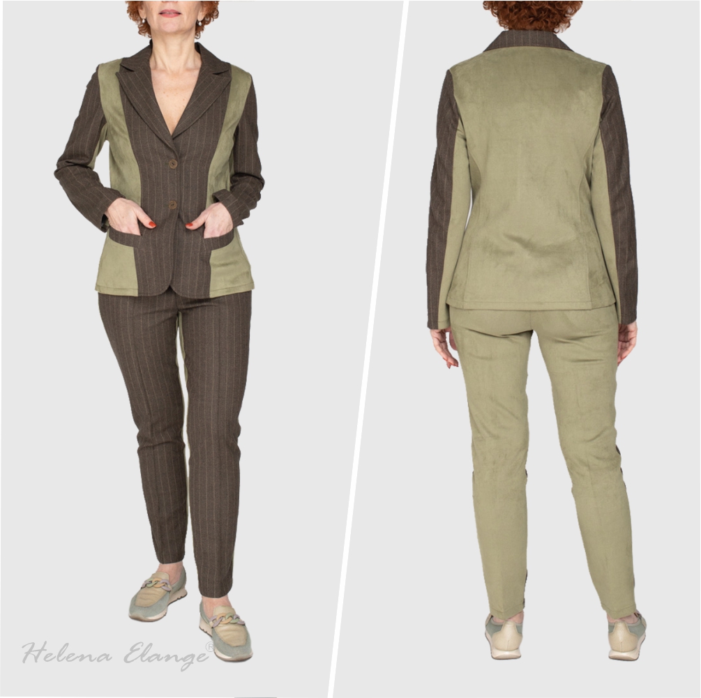 Woman comfy Trouser suit/ Business travel suit for woman / Helena Elange