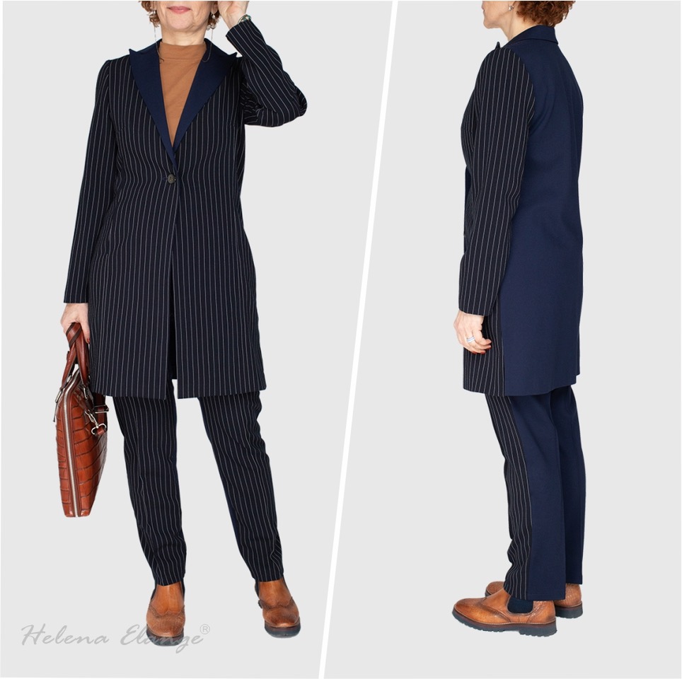 Woman comfy Trouser suit/ Business travel suit for woman / Helena Elange