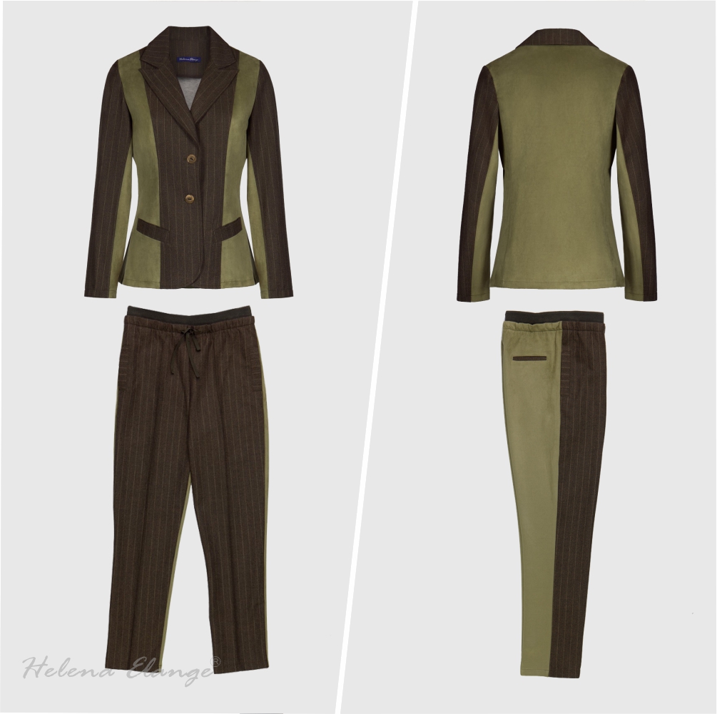 Woman comfy Trouser suit/ Business travel suit for woman / Helena Elange