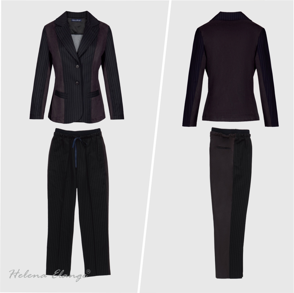 Woman comfy Trouser suit/ Business travel suit for woman / Helena Elange