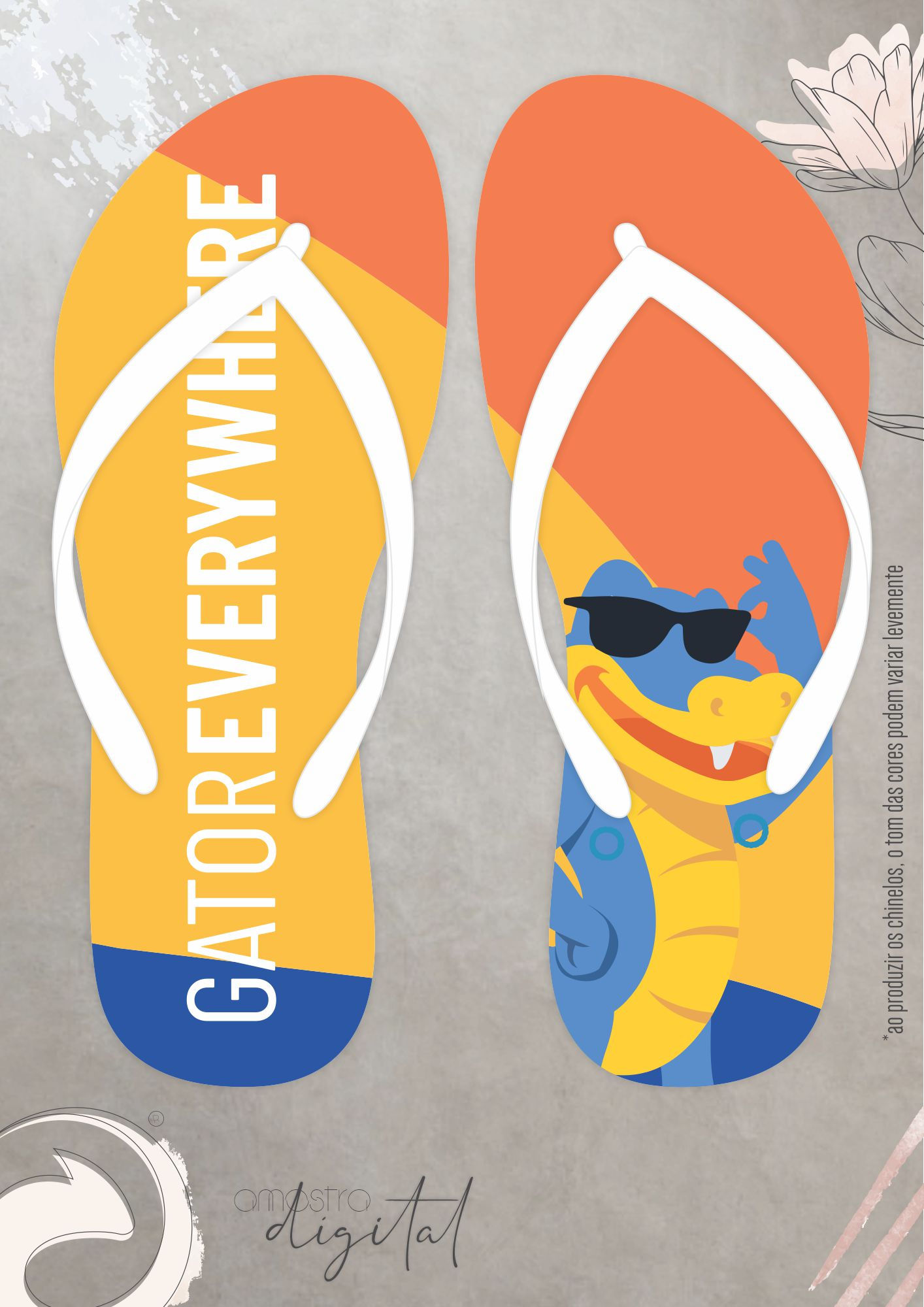 Amostra Gator Everywhere • Tira Slim Branca, Top Branca