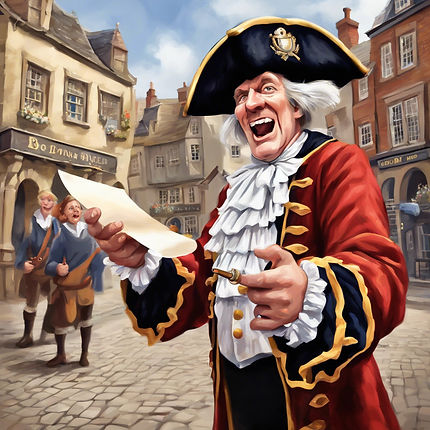 town crier in the square announcing from a scroll.jpg