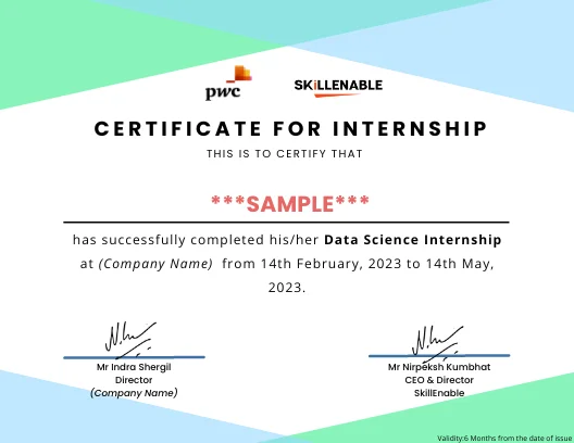 Certificate - Data Science Internship.webp