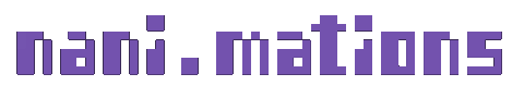 Logo nani.mations pixel art
