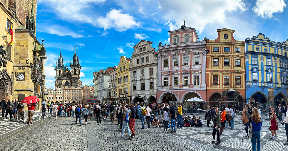 The stunning mix of architectural styles in Prague, both majestic and charming.