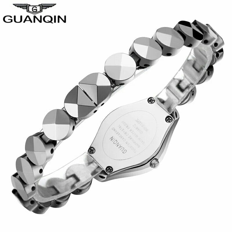 Миниатюра: ЭЛИТНЫЕ ЖЕНСКИЕ ЧАСЫ GUANQIN ИЗ ВОЛЬФРАМОВОЙ СТАЛИ СЕРЕБРО