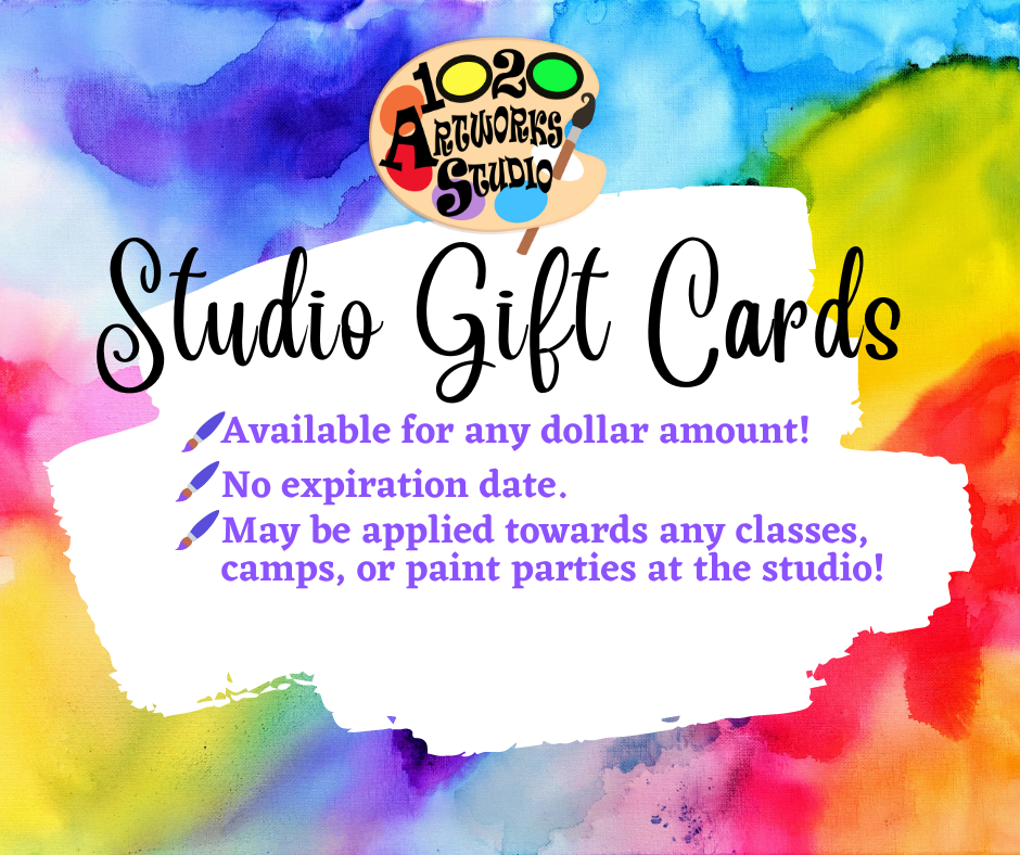 Purchase a Studio Gift Card | 1020artworks