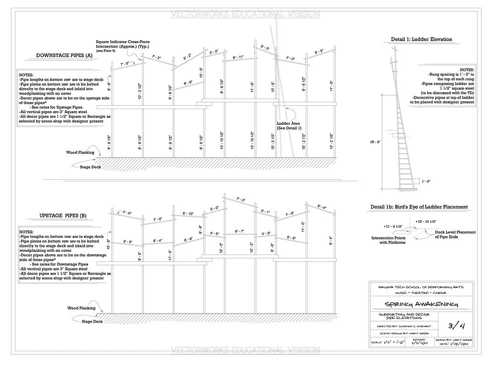 Spring Awakening Pipe Elevations