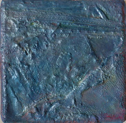 kelpie at the community pool | mixed media collage (2026)