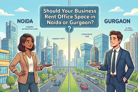 Should Your Business Rent Office Space in Noida or Gurgaon?