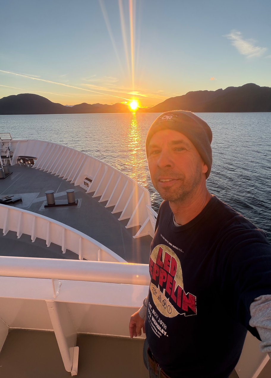 Wes Maynard aboard the M/V Kennicott near Hartley Bay, British Columbia June 2026