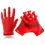 Thumbnail: No Fly Zone; Red Web/ Ultra Grip Football Gloves