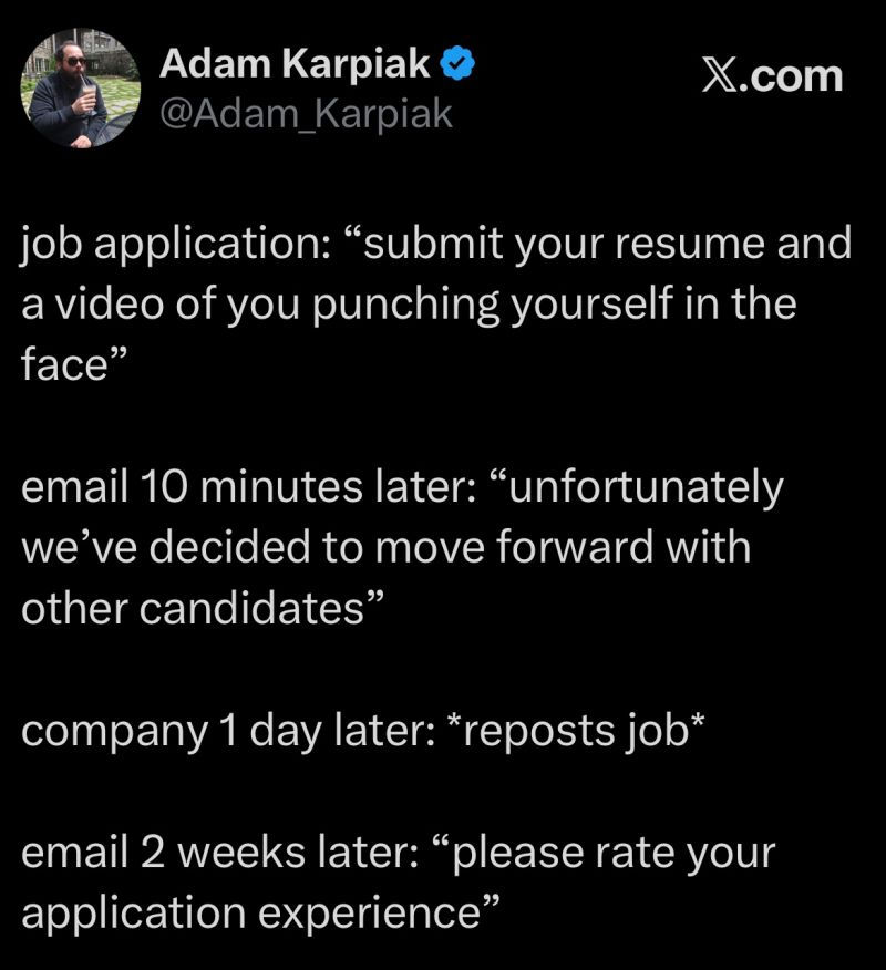 "I would like to interview all four candidates."