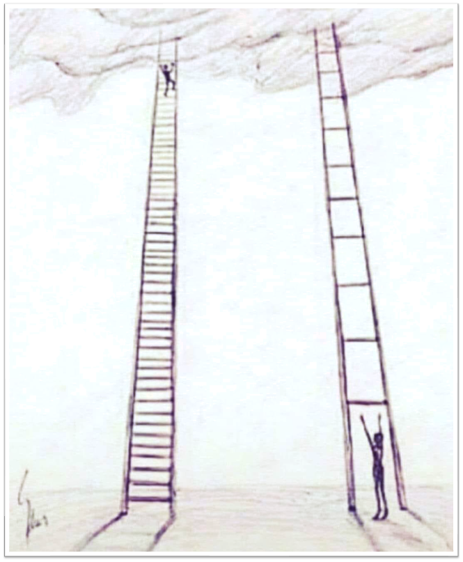 image of people climbing a ladder