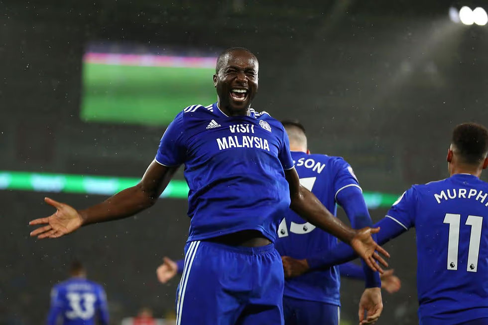 Sol Bamba celebrating for Cardiff City