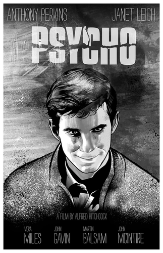 Alfred Hitchcock's Psycho (Felt Poster) | vinceunderwoodart