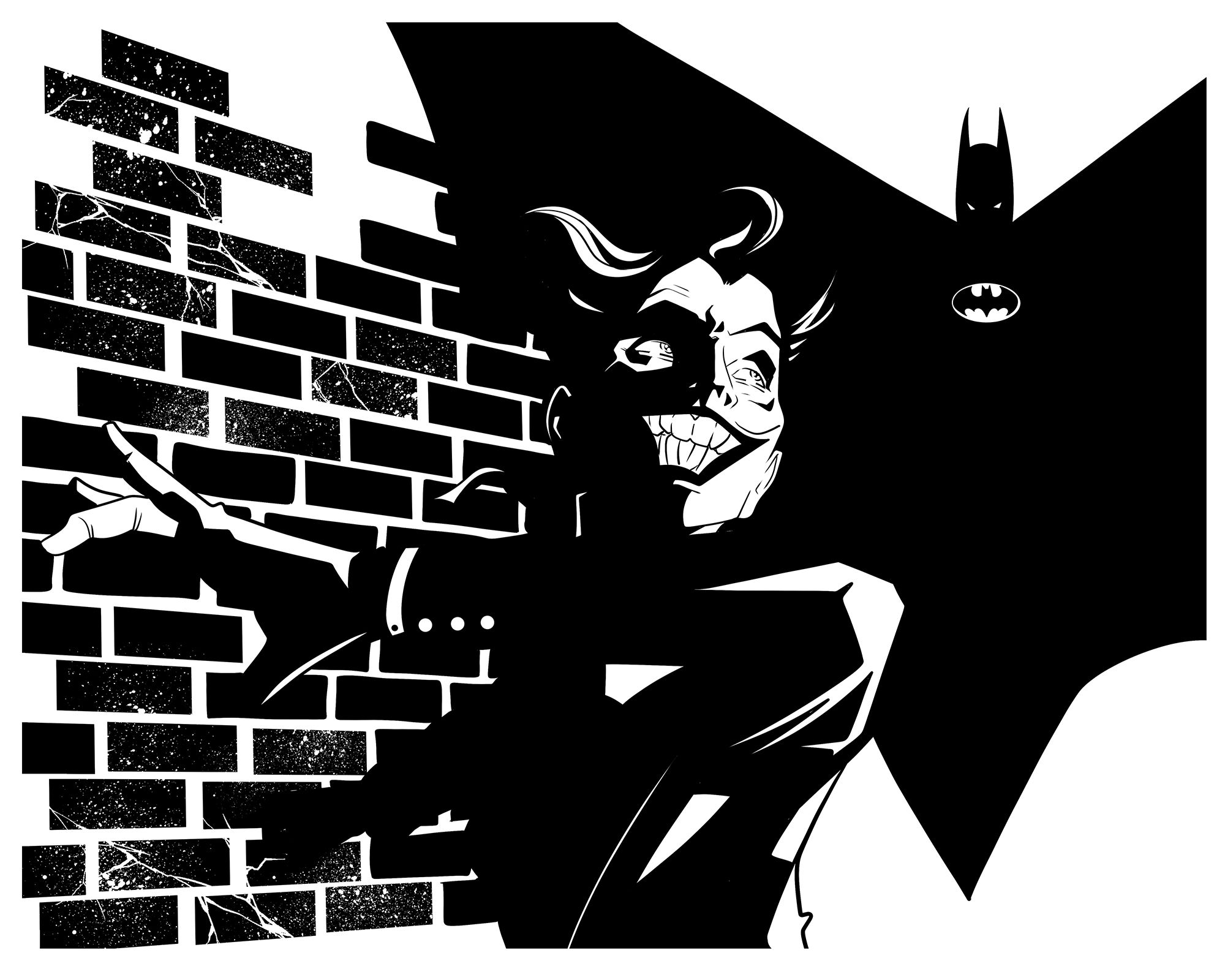 8x10 Fine Art Monoprint - Joker