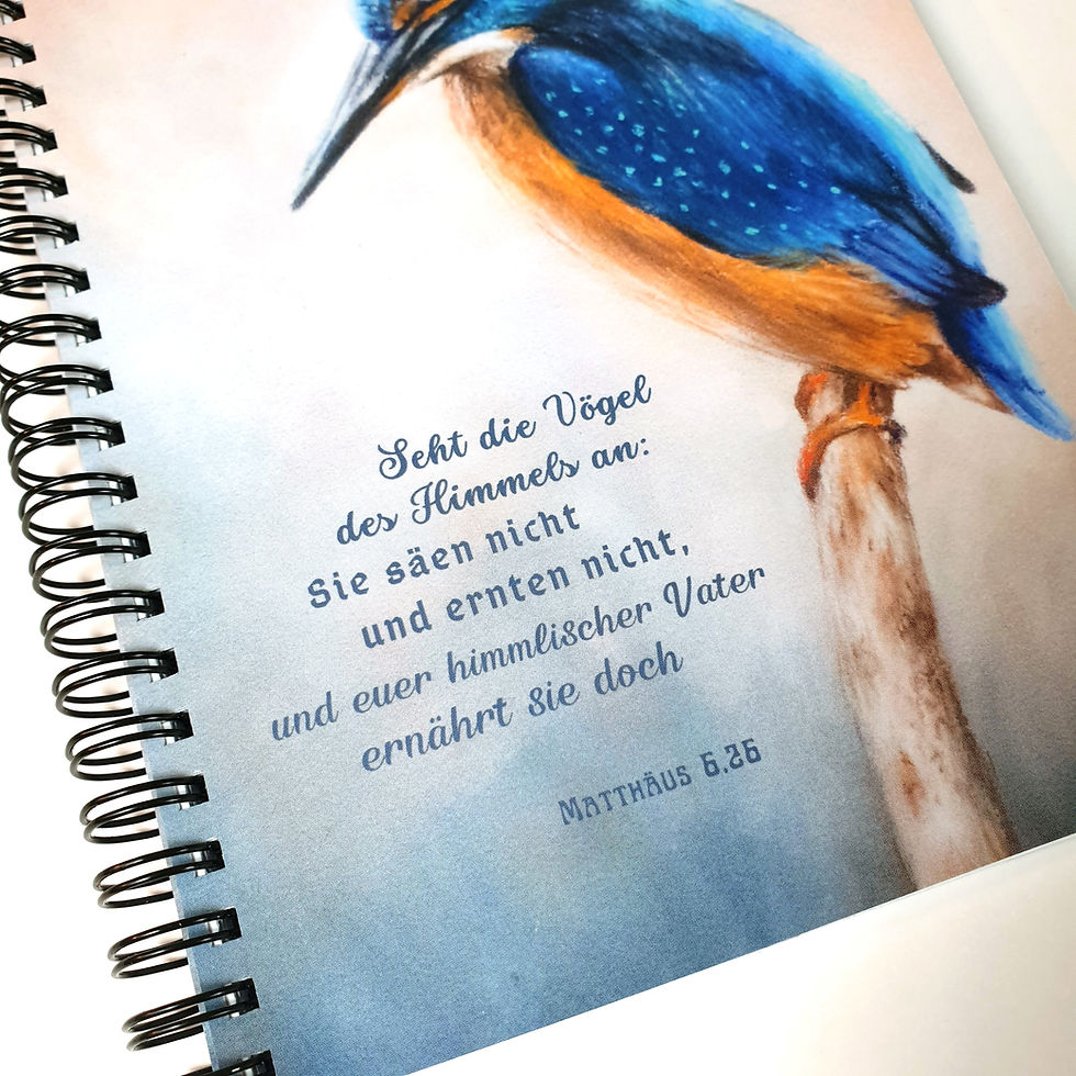 Miniaturbild: Notizbuch Eisvogel Matthäus 6,26