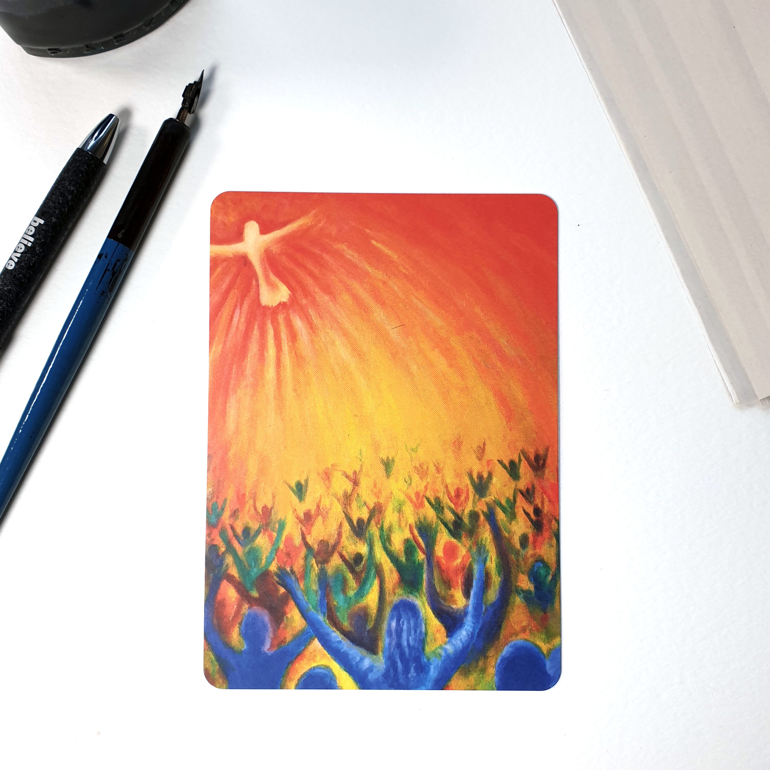 Postkarte Pfingsten Heiliger Geist - Eine spirituelle christliche Karte zum Vers