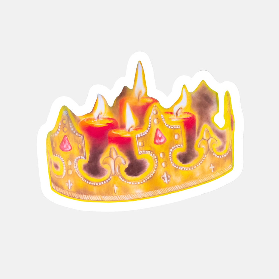 Thumbnail: Sticker Krone Advent (Weihnachten) 3 Stück