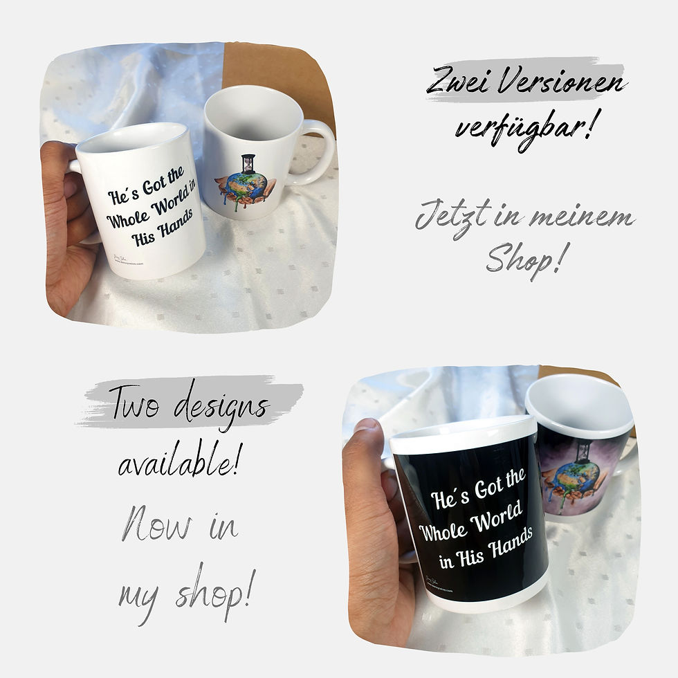 Miniaturbild: Tasse Planet Erde - He´s got the Whole World in His Hands - schwarz