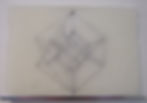 Tesseract drawing in wax