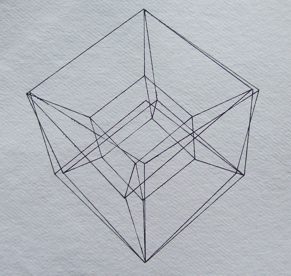Tesseract drawing